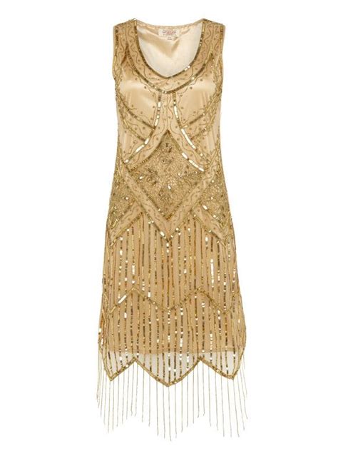 Uk10 Us6 Gold Vintage Inspired 1920s Vibe Flapper Great Gatsby Etsy