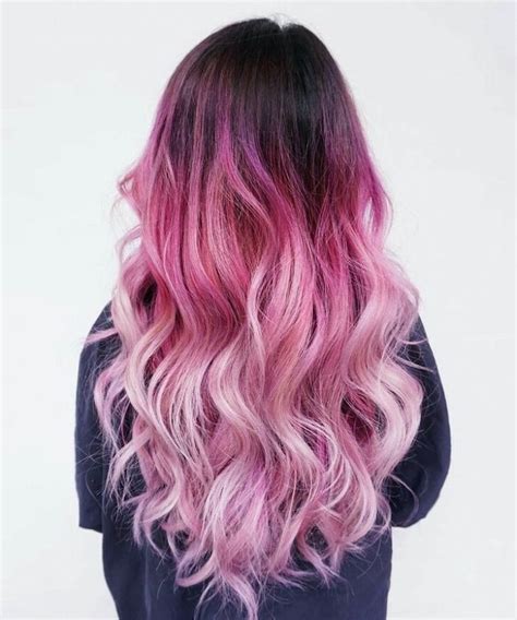 Brunette To Pink Ombre Fashion Style