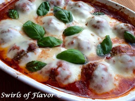 Oven Baked Meatballs Parmesan Swirls Of Flavor