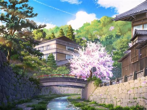 Sakura Bridge Hd Wallpaper Download