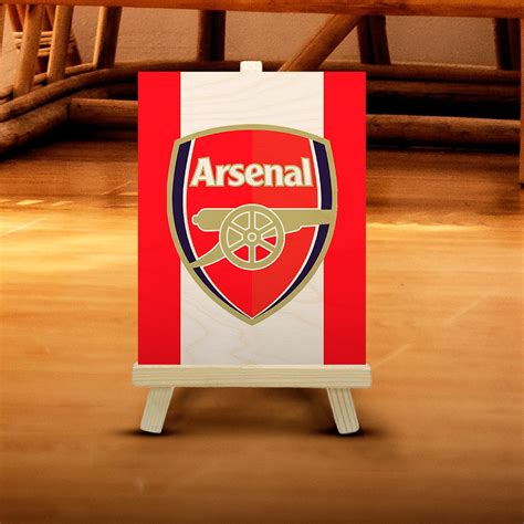 Arsenal Wood Print With Easel Stand Chitrachaya