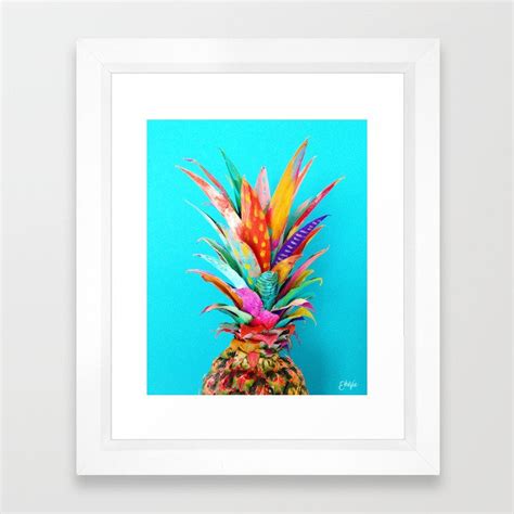 Ettavee Pineapple Crown Framed Art Print By Ettavee Society6