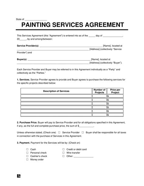 Free Painting Contract Template PDF Word Legal Templates