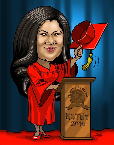 Give A Graduation Caricature Order Online From Home In 2020
