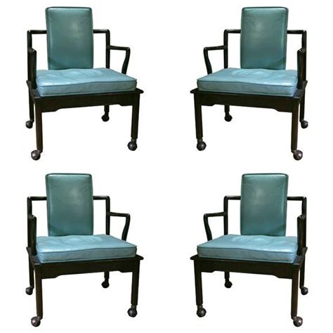Club furniture offers a wide selection of traditional, rustic, & tufted leather club chairs. Set of Four Turquoise Leather Club Chairs by Widdicomb U.S ...