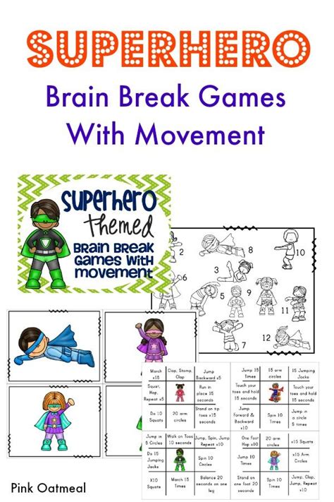 Superhero Brain Breaks With Movment Movement Tictactoe 2 Movement