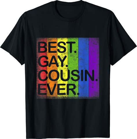 best gay cousin ever support lgbt t shirt uk clothing
