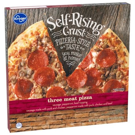 Kroger Self Rising Crust Three Meat Frozen Pizza 29 8 Oz Pay Less