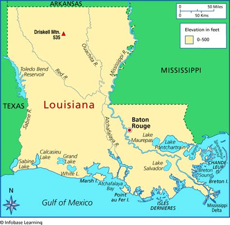Louisiana Elevation Map Louisiana Toledo Bend Elevation Map