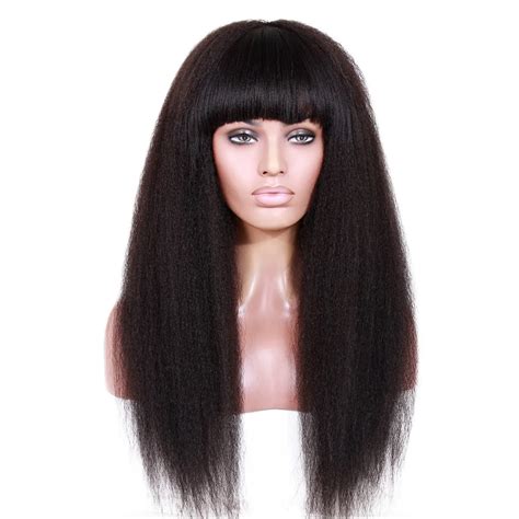 9a Brazilian Italian Yaki Full Lace Wigs Glueless Virgin Kinky Straight