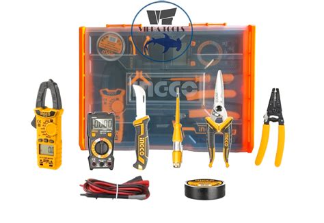 ripley set kit 7 herramientas electricista ingco caja apilable