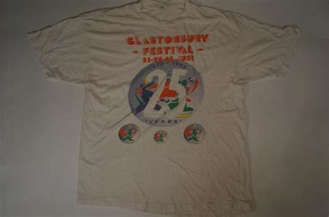 Vintage Glastonbury Festival 25 Years T Shirt Xll Defunkd