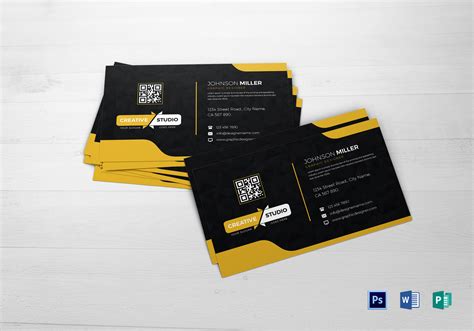 Graphic Designer Business Card Design Template In Psd Word Publisher