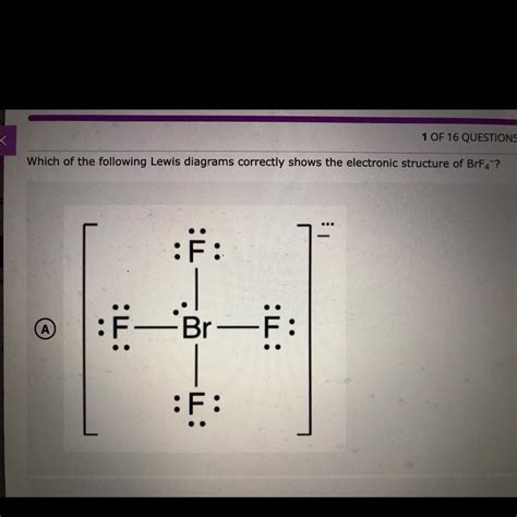 Which Of The Following Lewis Diagrams Correctly Shows The Electronic