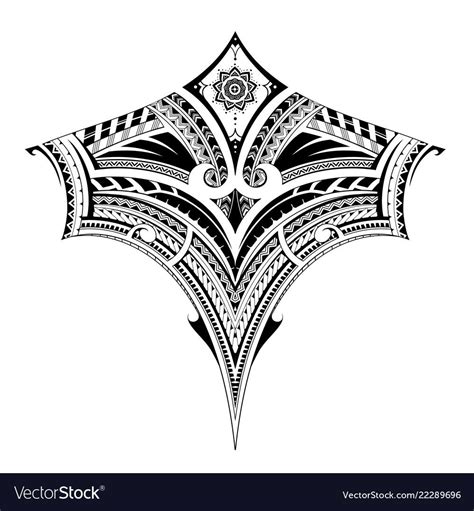 Polynesian Style Ornament Good For Back Tattoo Or Sleeve Pattern