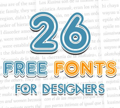 We've rounded up 73 stunning fonts to make your designs stand out. 55 Best Free Fonts and Typefaces For Graphic Designers ...