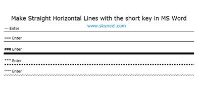 With tools such as inserting a line in word, you can easily create separate sections, add visual interest to your page, and add that extra professional touch to win over in this article, you will learn how to insert a line in word, and how you can change how your lines look in all versions of word. How To Insert Straight Horizontal Lines in MS Word
