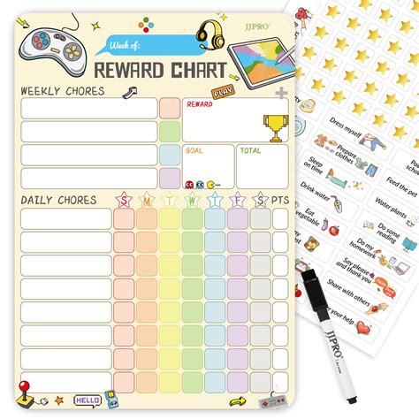 Buy Chore Chart For Kids At Homevideo Game Magnetic Reward Chart For