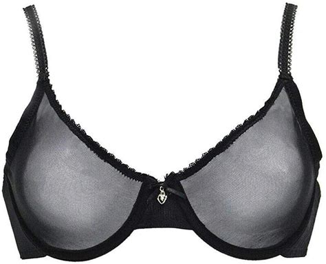 Vogues Secret Womens Unlined Plus Size See Through Bra Black Bra Size 36e Bn Ebay