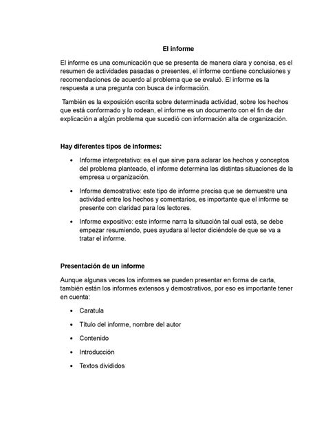 Informe Expositivo Interpretativo Y Demostrativo Calameo El Informe