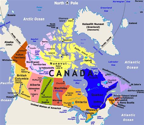 State in the northwest extremity of north america, just across the bering strait from asia. Canada And Alaska Map Major Towns Pdf