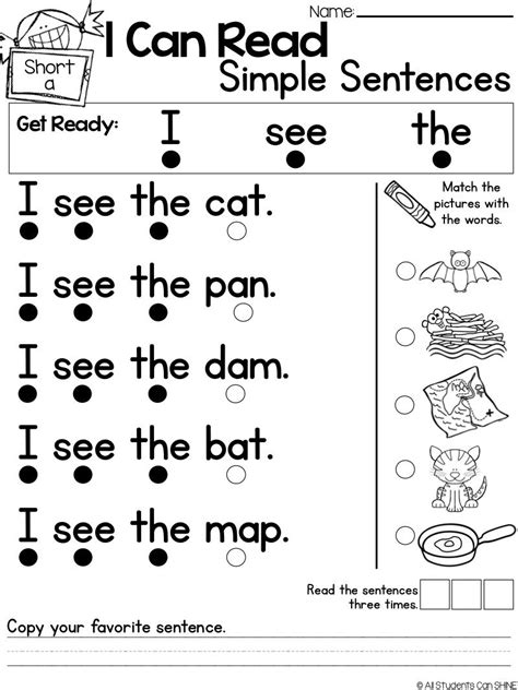 Free Kindergarten Reading Worksheets Worksheet24