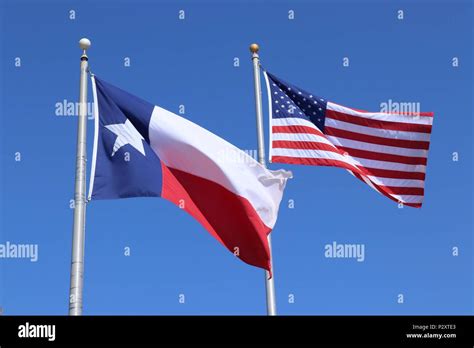 Texas Flag Lone Star State Flag And United States Of America Us Flag
