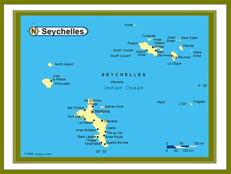 Seychelles Map And Seychelles Satellite Images