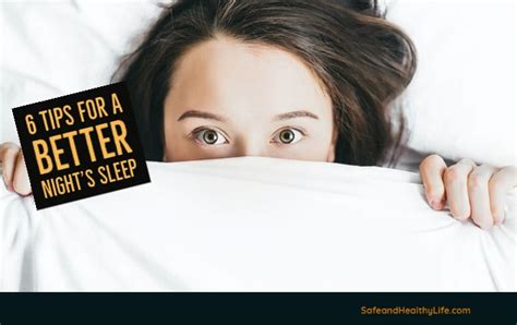 6 Tips For A Better Nights Sleep Shl
