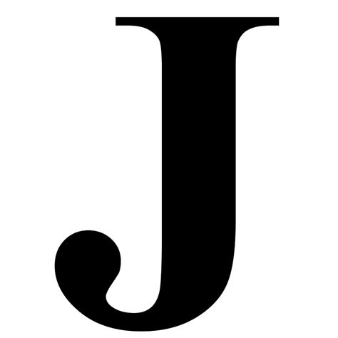 The Letter J In Black Times New Roman Serif Font Typeface Stickers By