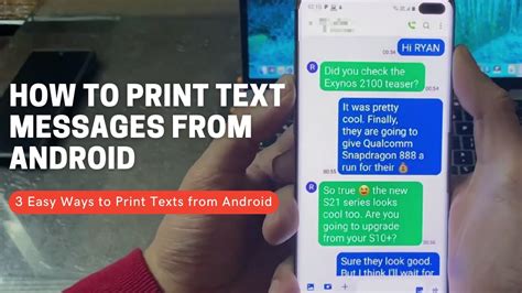 How To Print Text Messages From Android Phone 3 Easy Ways Youtube
