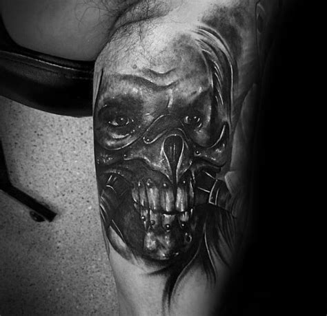 The mad cat tattoo design were filled with a special symbolism for centuries, they could tell a lot about a person, his nature and mans personality. 50 Mad Max Tattoo Designs For Men - Fury Road Ideas