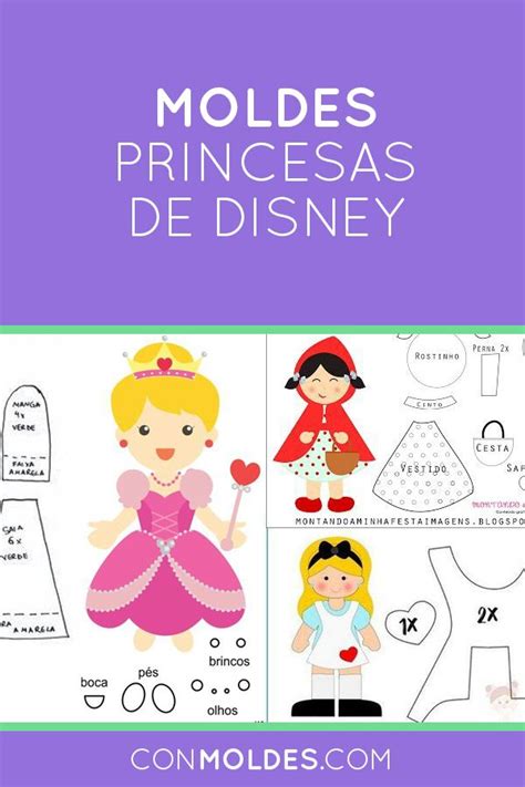 Moldes Para Hacer Princesas Disney De Fieltro 👸 Princesas Princesas