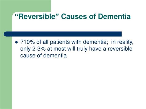 PPT - Dementia: Diagnosis and Treatment PowerPoint Presentation, free ...