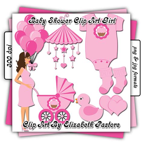 Baby Girl Shower Clip Art Library
