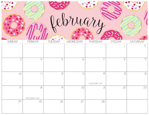 February 2019 Calendar Cute Calendarios Imprimibles Calendario Para