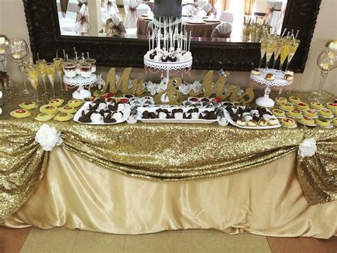 Gold Wedding Dessert Table