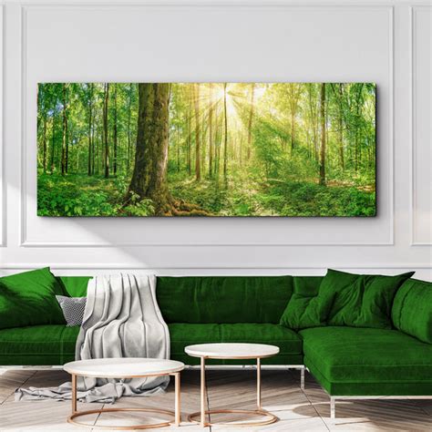 Golden Rays Into The Forest Canvas Wall Art Tailored Canvases