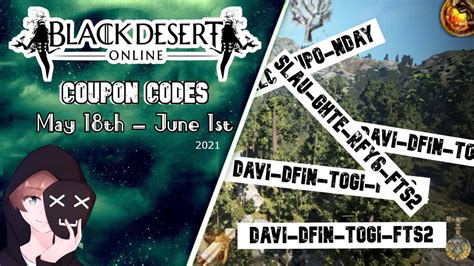 Free Codes May 18 25th 2021 Black Desert Online Coupon Code Even