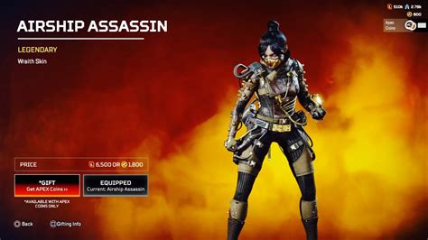 Apex Legends Item Shop Airship Assassin Wraith Skin Is Back Youtube