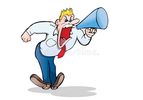 Manager Yell Very Loud Stock Illustration Illustration Of Expostulate