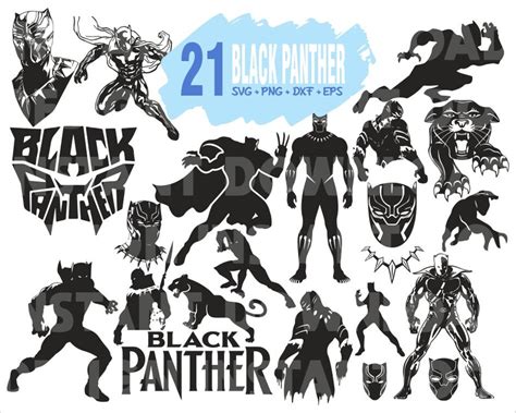 Black Panther Svg Superhero Svg Marvel Black Panther Cut Etsy