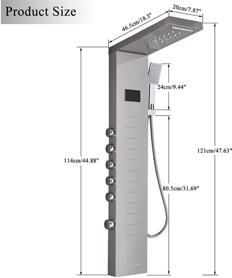 Buy Zovajonia Led Shower Panel Tower System Hydroelectricity Display