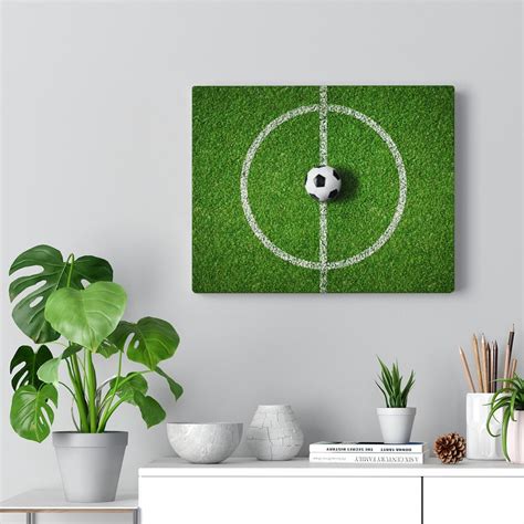 Soccer Field Canvas Poster Soccer Wall Decor Sports Home Etsy
