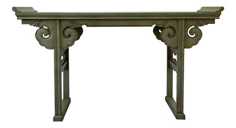 20th Century Asian Style Jade Wood Altar Console Table | Console table, Lacquered furniture, Table