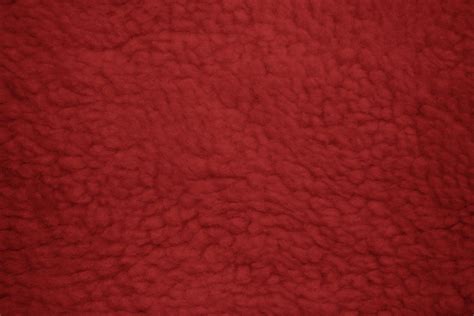 Red Fleece Faux Sherpa Wool Fabric Texture Picture Free Photograph