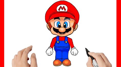 Como Dibujar A Mario Bros Super Facil Paso A Paso Youtube