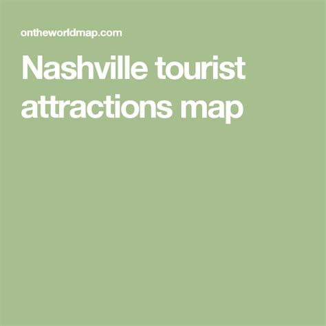 Nashville Tourist Attractions Map Nashville Tourist Attractions Map