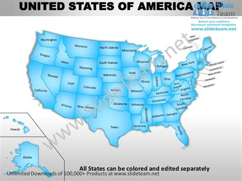 Usa Country Editable Powerpoint Maps With States And Counties Templat