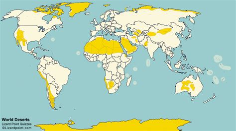 Map Of Deserts Around The World United States Map